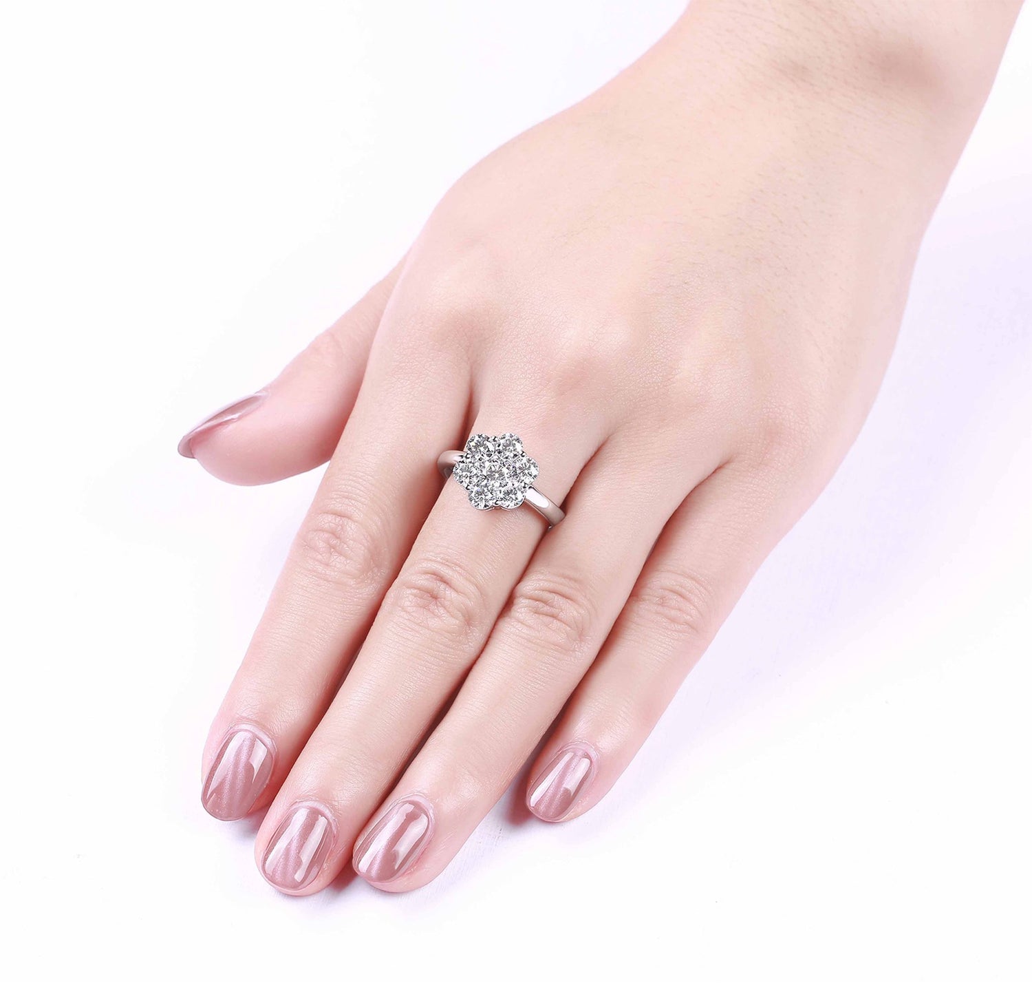 Stylish Essentials 2.07ct Cluster Flower Ring R-00083WHT Online