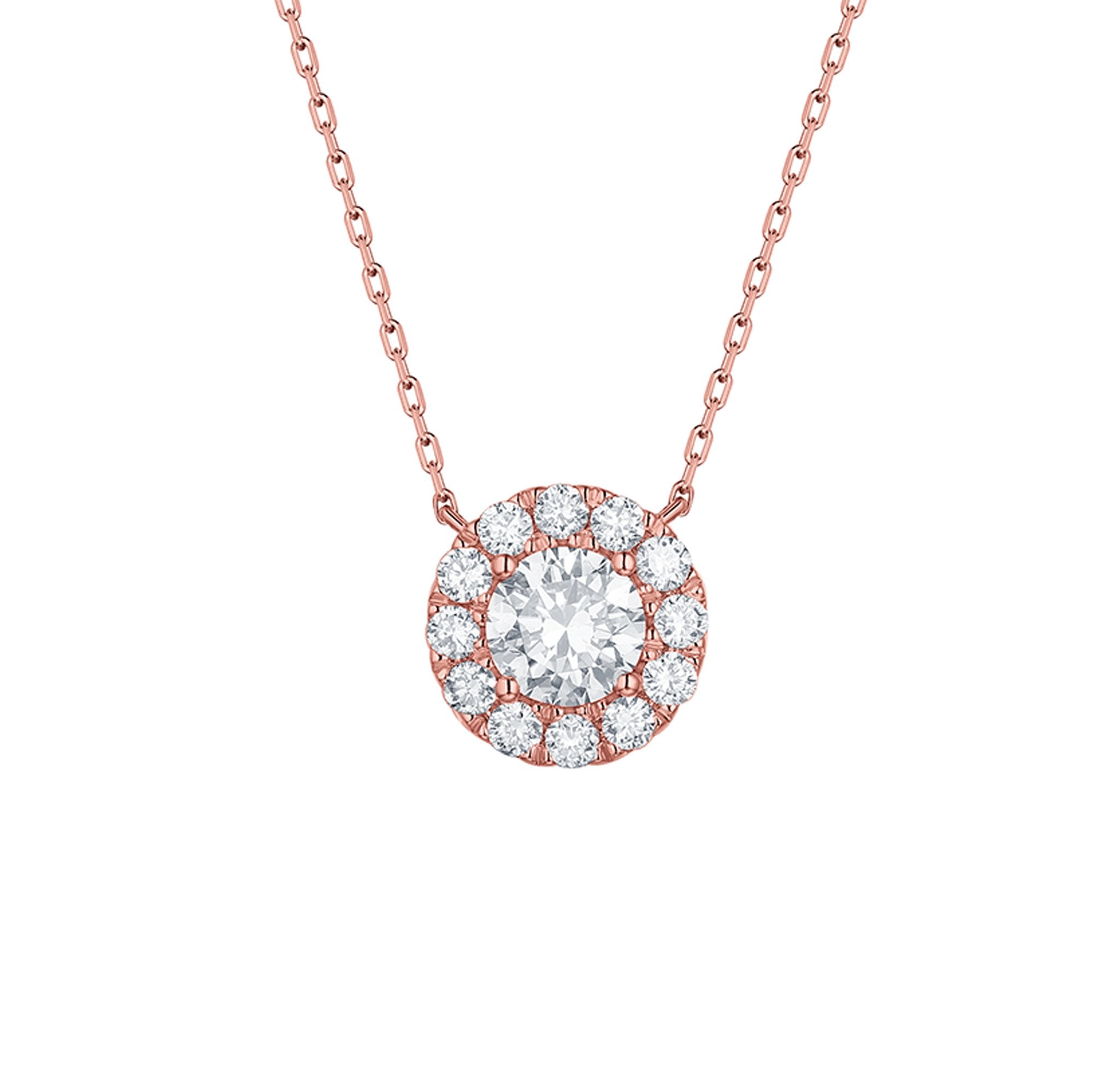 Essentials 1.05ct Halo Necklace with Dazzling Sparkle | Smiling Rocks