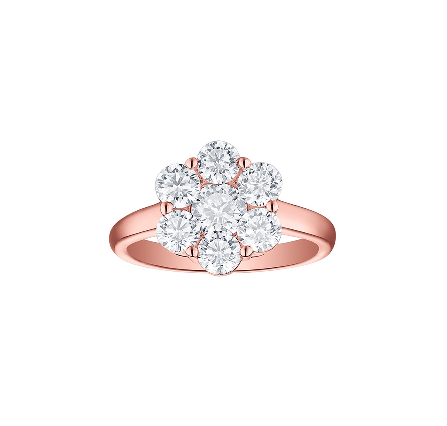 Stylish Essentials 2.07ct Cluster Flower Ring R-00083WHT Online