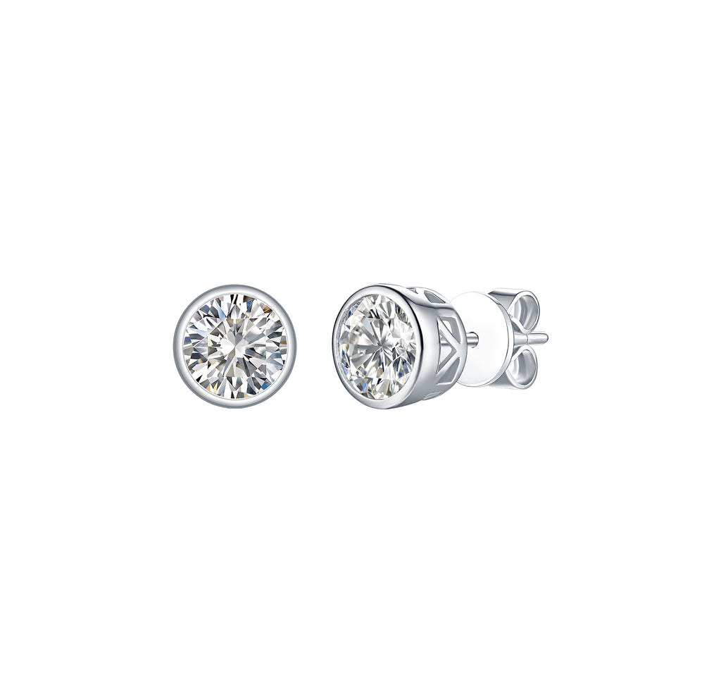 Lab Grown Diamond in Solitaire Studs–Smiling Rocks