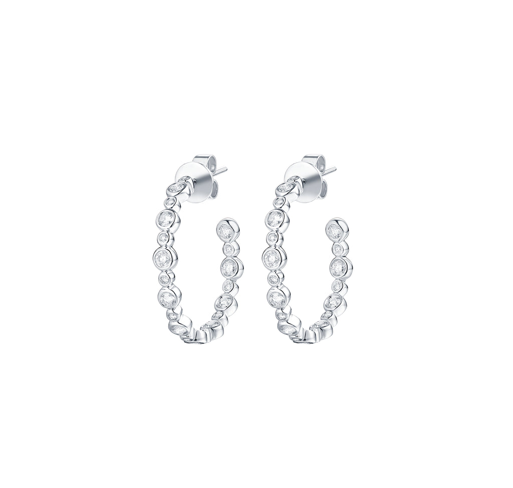 Hoops in Lab Grown Diamonds–Smiling Rocks