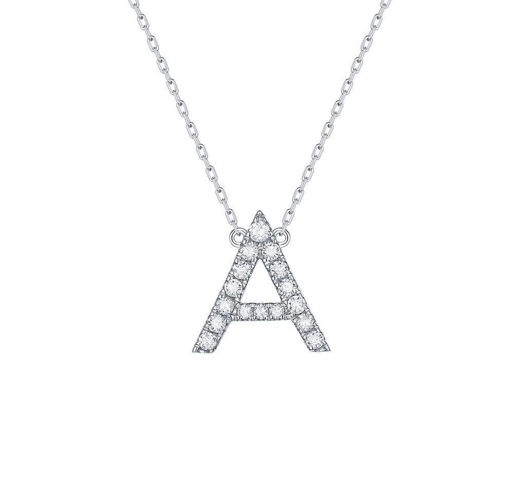 Initial Lab Grown Diamond Necklace–Smiling Rocks