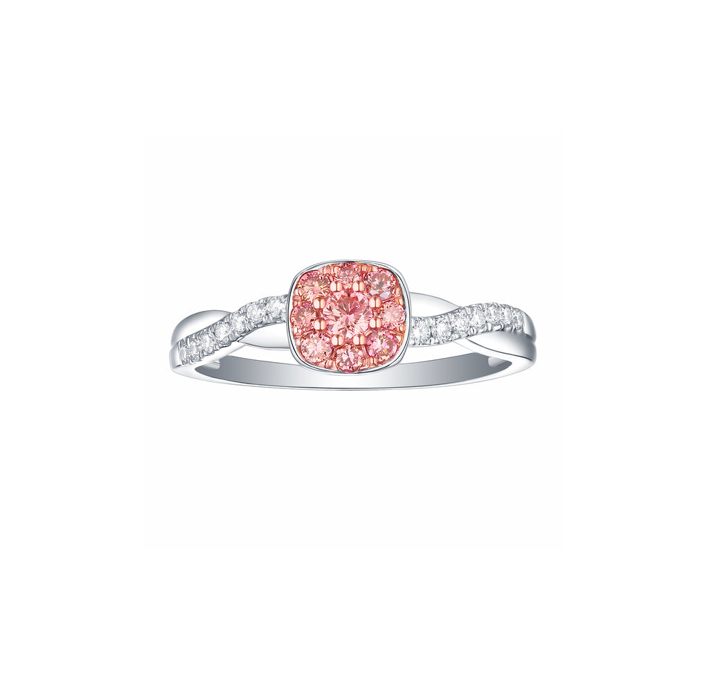 Souffle Pink 0.33ctw Lab Grown Diamond Ring R-00505PNK–Smiling Rocks
