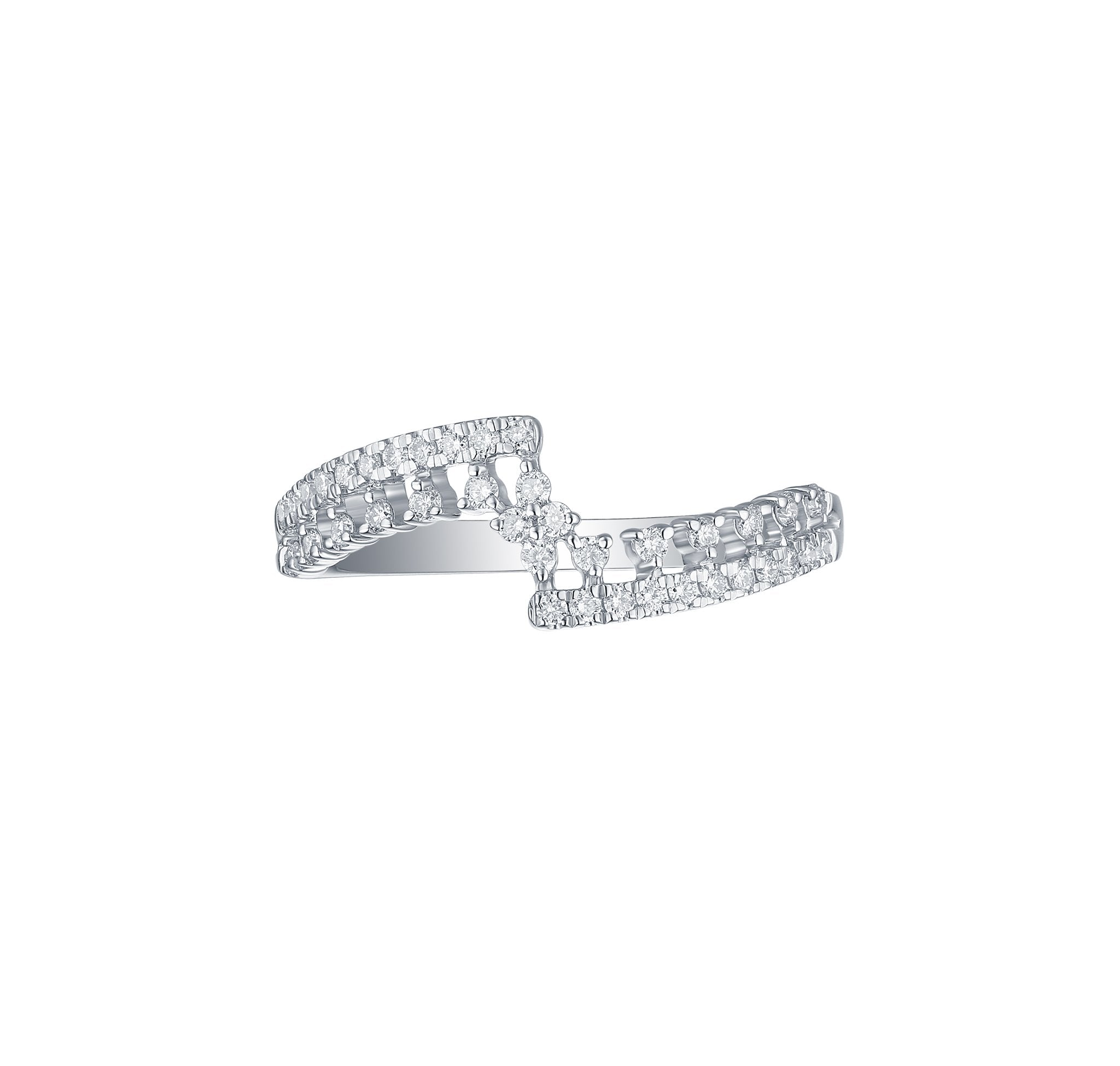 Bypass 0.25ctw Lab Grown Diamond Band R-00685WHT