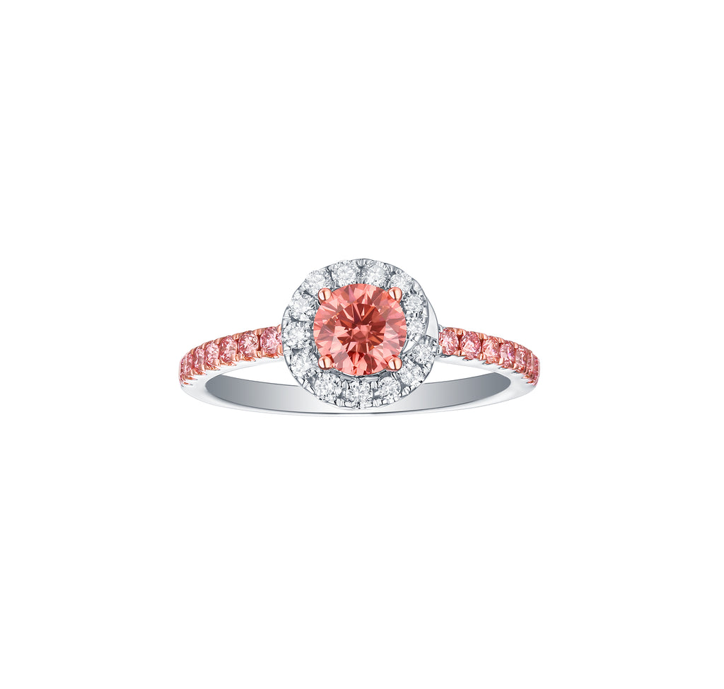 Souffle Pink 0.91ctw Lab Grown Diamond Ring R-00472PNK–Smiling Rocks