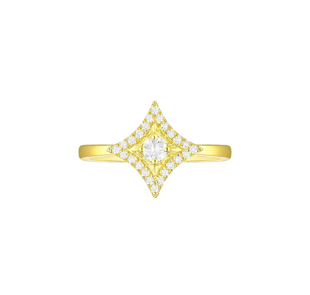 Sparkle Halo 0.27ctw Lab Grown Diamond Ring R-00708WHT–Smiling Rocks