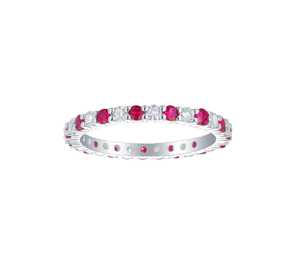 Lab Grown Diamond 1.06ctw Eternity Wedding Band R-01924WRB–Smiling Rocks